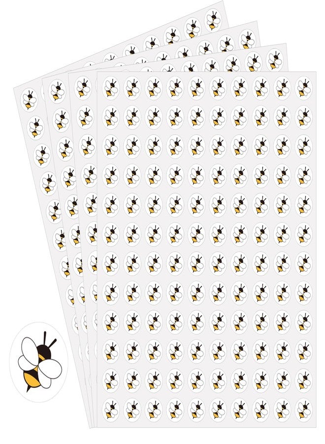 WANGHENG 2400 Pcs Small Stickers for Kids,Mini Bee Sticker Cartoon Paper Small Decals Cute Self-Adhesive Stickers for Summer Party Envelopes Scrapbook Gifts DIY Supplies,0.5in（Bee） - Image 1